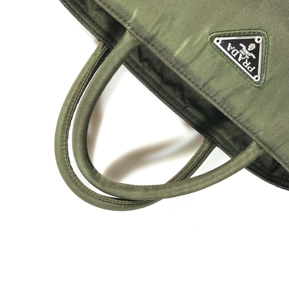 Authentic Prada Green Nylon satchel - small - Picture 6 of 12